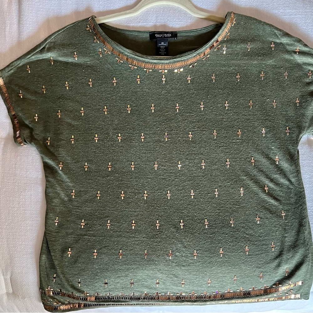 Embellished Green Top